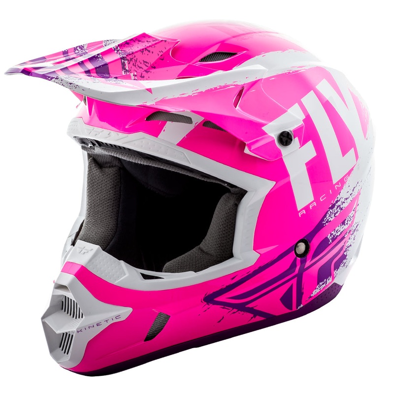 Fly Racing 2018 Kinetic Burnish Helmet-Pink/White/Purple X-Small