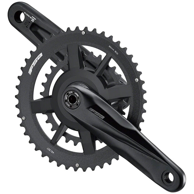 Full Speed Ahead Gossamer Pro AGX+ 2x Crankset  – 175mm, 11-Speed, 46/30t, DM/90 BCD, 24mm MegaExo Spindle, N11, Black