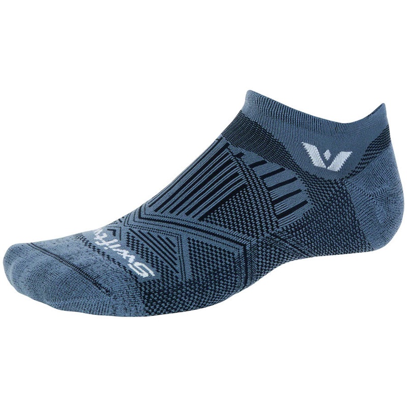 SwiftWick Aspire No Show Socks – Denim Xlarge
