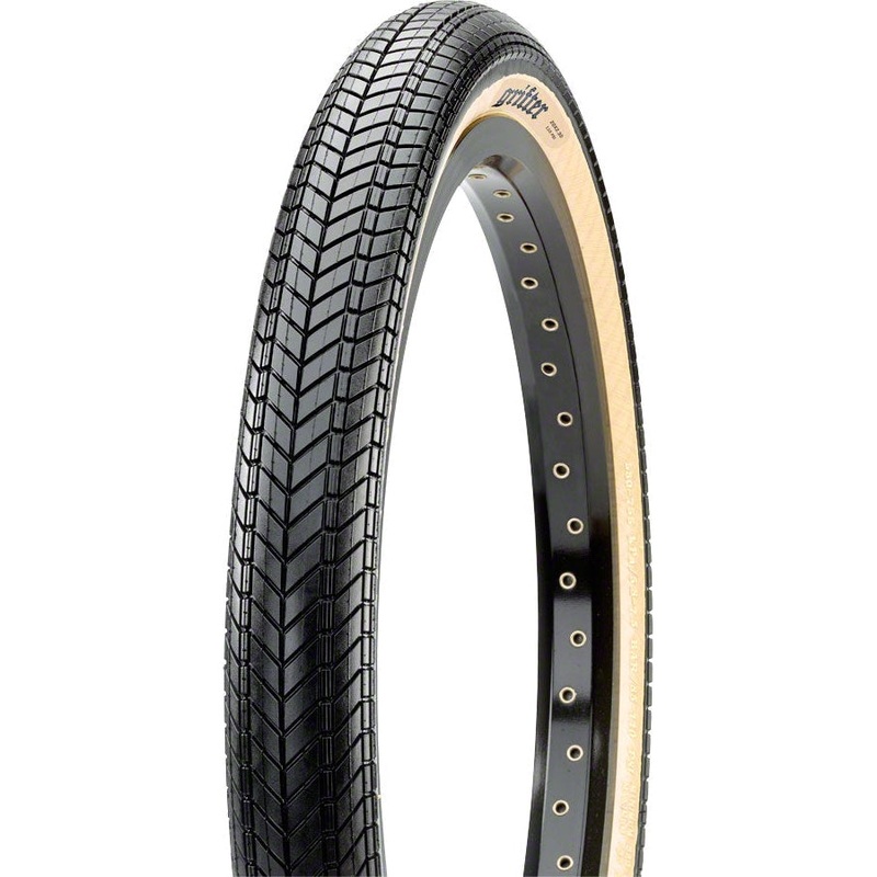 Grifter Street-DJ/BMX Bike Tire – 29 x 2.5, Black/Tan, EXO 29 x 2.5″