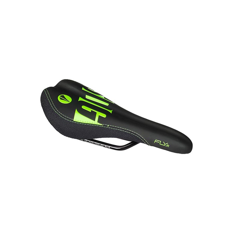 SDG Fly Jr Saddle Steel Rails – Blk/Green