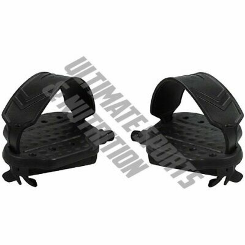 Stationary Bike Pedals 1/2″ Axle Exercise Bicycle Pedal Set w Foot Straps by VP