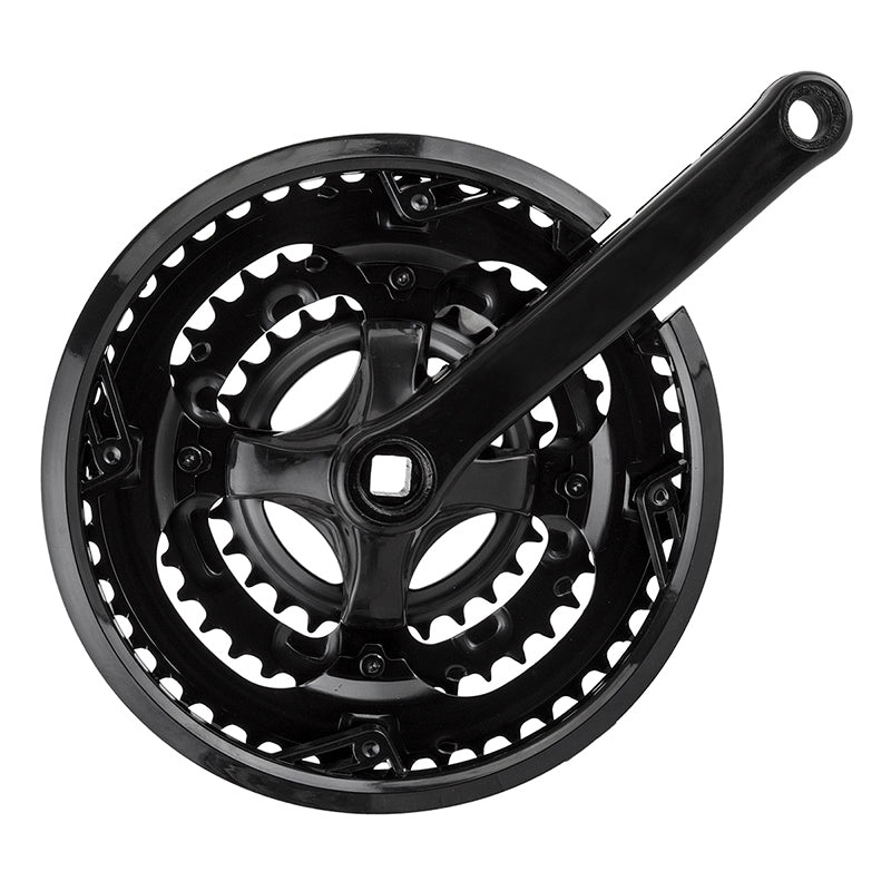 Sunlite Steel Triple 170×48/38/28 120 SQR JIS crankset black