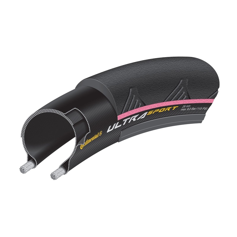 Continental Ultra Sport II Clincher Tire Pink 700x23c