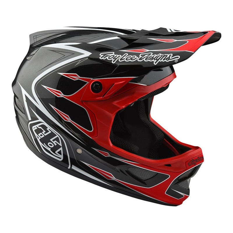Troy Lee D3 Composite Helmet-Corona-Red/Gray Red/Gray X-Small