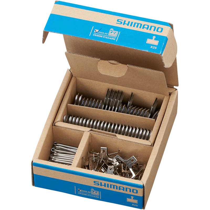 Shimano G05A-RX Disc Brake Pad and Spring – Resin Compound, Alloy Back Plate, Box/25 pair