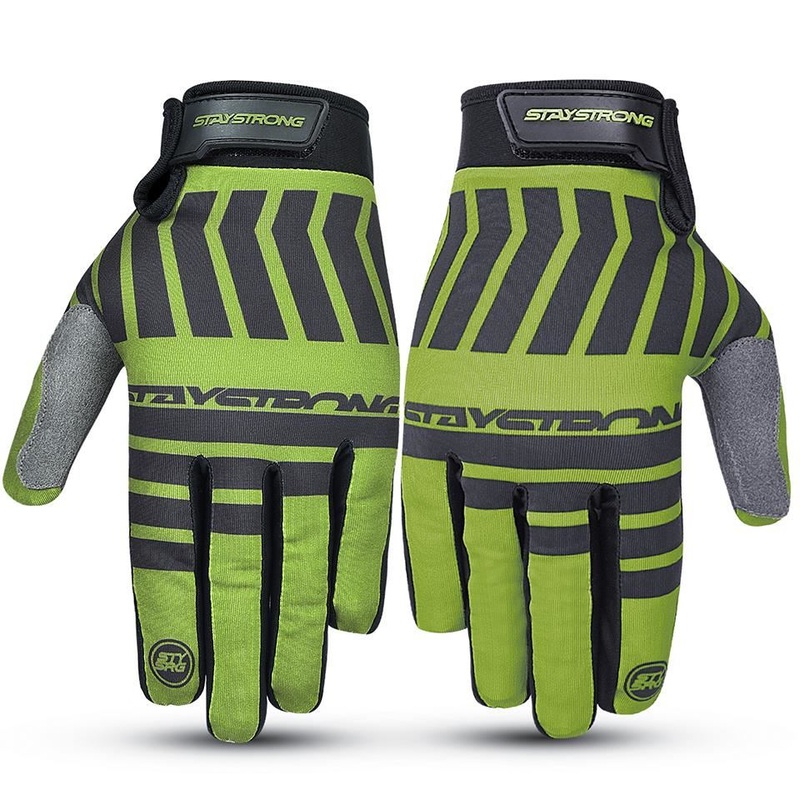 Stay Strong Chev Stripe Gloves – Green X Large