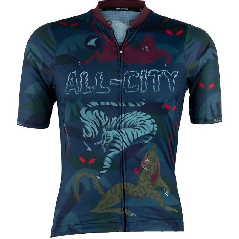 All-City Night Claw Men’s Jersey – Dark Teal, Spruce Green, Mulberry, X-Large