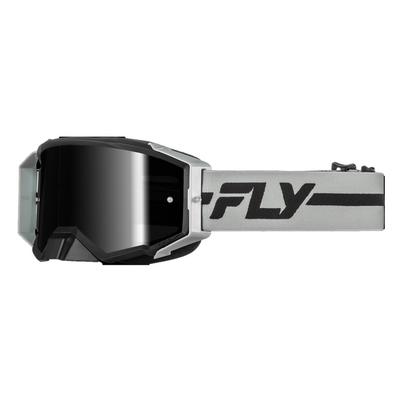 Fly Racing Zone Pro Goggles-Grey/Black W/Black Mirror/Smoke Lens