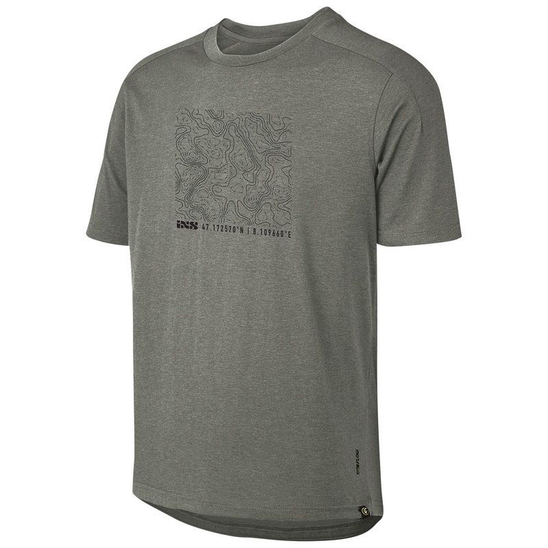 IXS Flow Tech Contour Tee  SALE Small Graphite