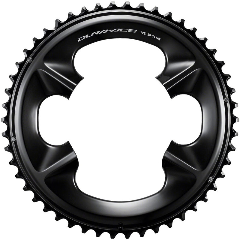 Shimano Dura-Ace FC-R9200 12-Speed Chainring – 50t, Asymmetric 110 BCD, Black, NK