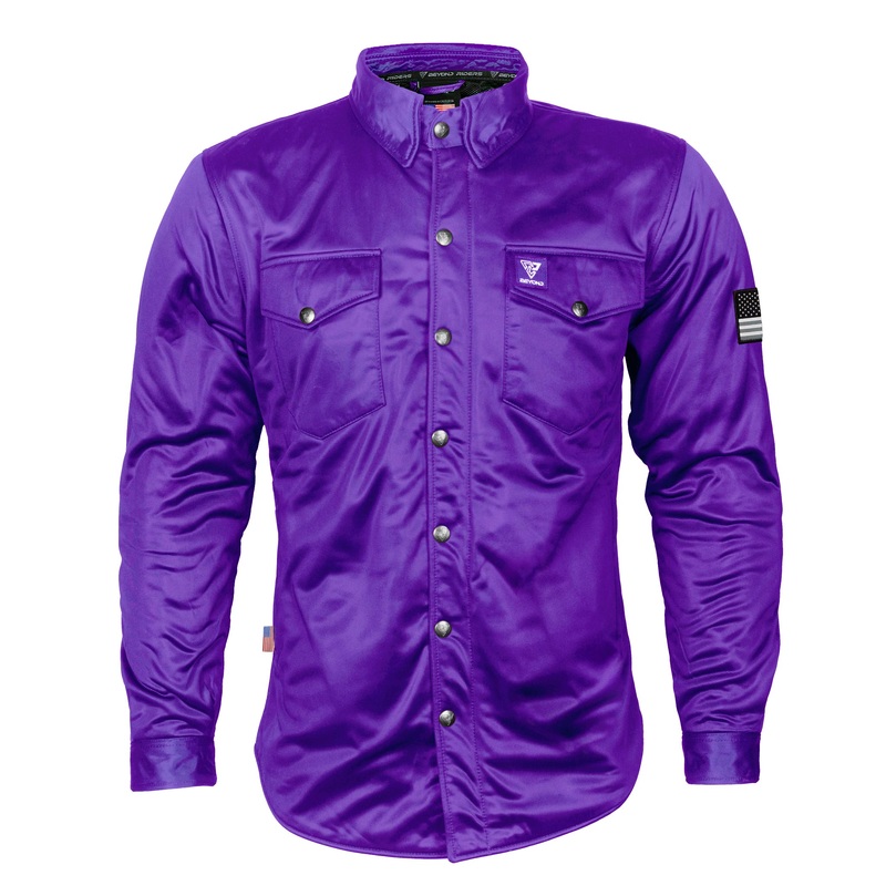 Ultra Protective Shirt – Purple Solid with Pads Purple Solid XXS