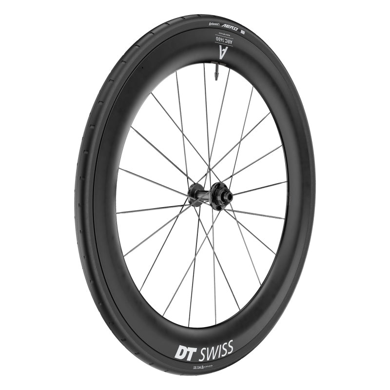 DT Swiss ARC 1400 DiCut 65 Front Wheel – 700 12 x 100mm Center-Lock BLK WTS w/Aero 111 Tire