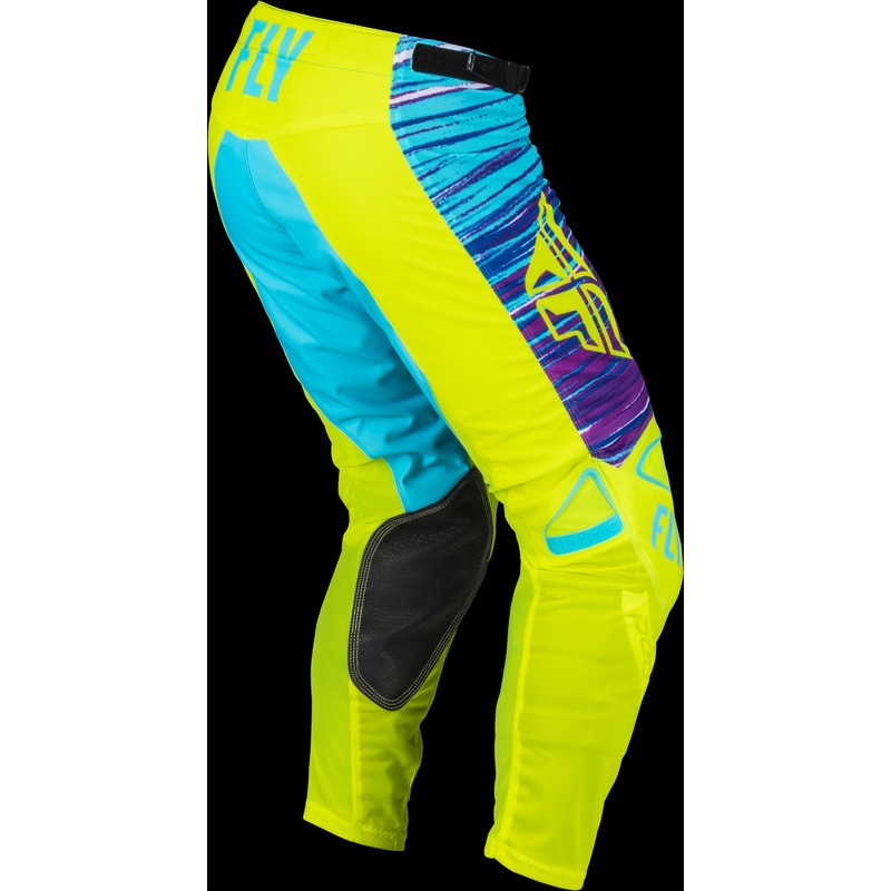 FLY RACING Kinetic Mesh L.E. Pants Hi-Vis/Blue/Magenta Sz 38