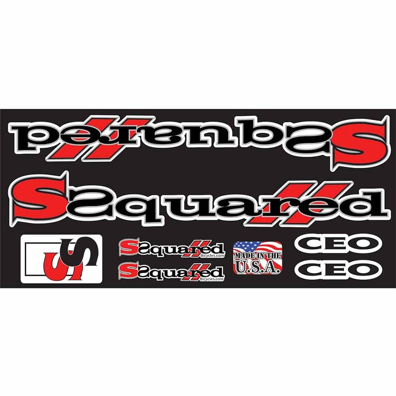 Ssquared Ceo V1 Frame Decals Large Red-black