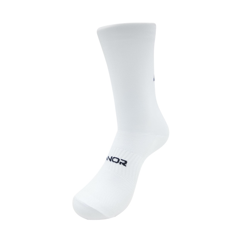 Unisex Back Logo White Cycling Socks One size White