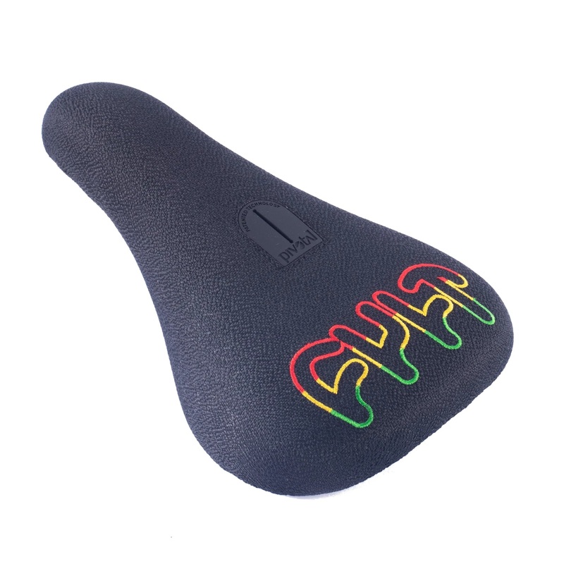 Cult Rasta Logo Padded Pivotal BMX Seat – Black