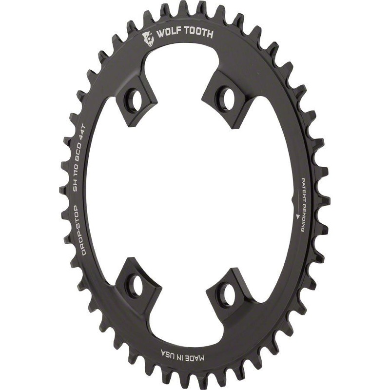 110 Asymmetrical BCD Chainrings for Shimano Shimano 110 Asymmetric BCD Chainring – 44t, 110 Asymmetric BCD, 4-Bolt, Drop-Stop, For Shimano Cranks, Black