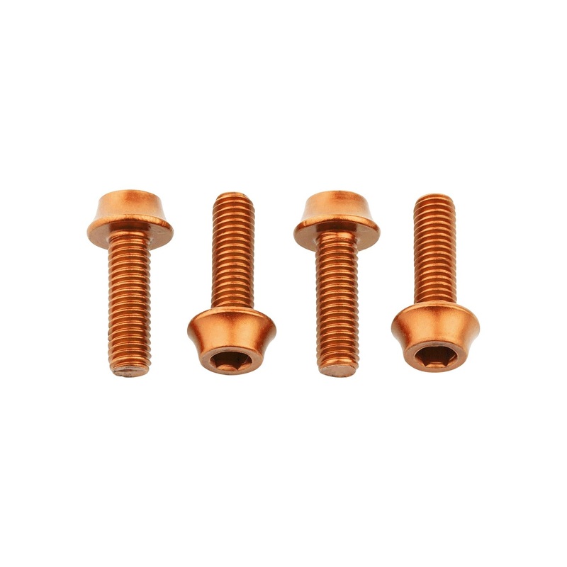 Wolf Tooth Water Bottle Cage Bolts – Set/4 Aluminum Orange