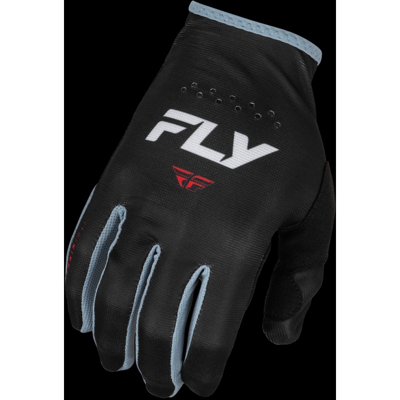 FLY RACING Youth Lite Gloves Black/White/Red Yl