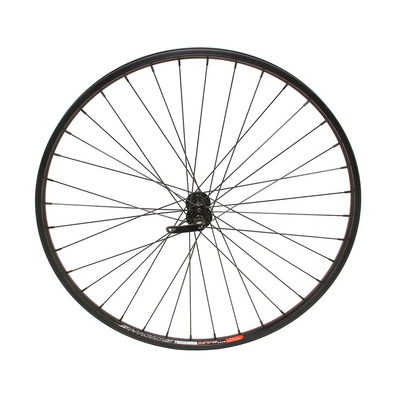 27.5 ALLOY FRONT WHEEL 36 SPOKE 14GBLACK 3/8 Q.R/AXLE DOUBLE WALL BLACK Live4Bikes 27.5 front blk