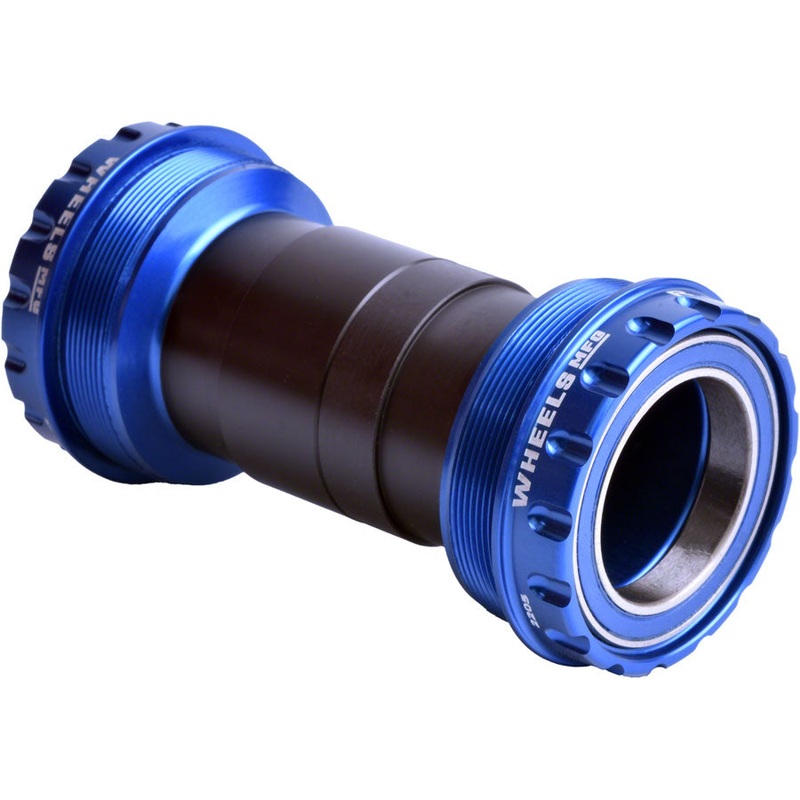 Wheels Manufacturing T47 Outboard Bottom Bracket – For 30mm Spindle, ABEC-3 Bearings, Fits Frames with 68mm-100mm BB Shells, Blue