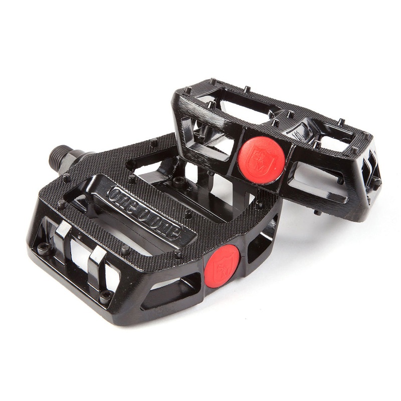 S&M 101 Loose Ball Platform Pedals Black W/Red Cap