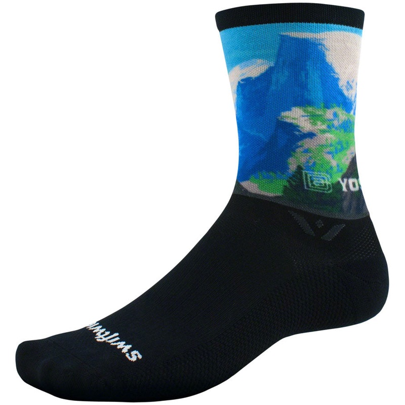 Swiftwick Vision Impression National Park Crew Socks – 6″ Half Dome Large