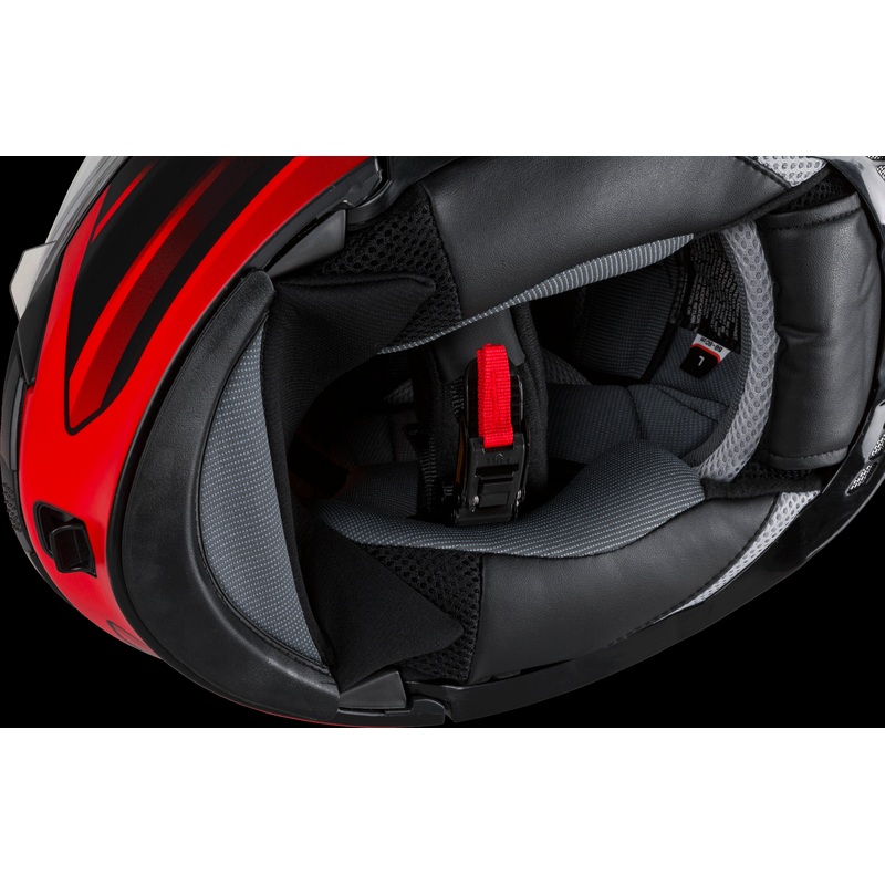 GMAX Md-01s Modular Snow Helmet Descendant Matte Black/Red Sm
