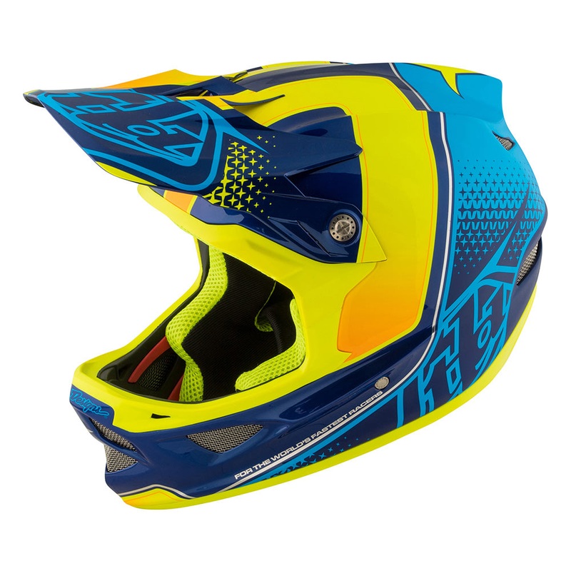 Troy Lee D3 Composite Helmet-Starburst Yellow X-Small