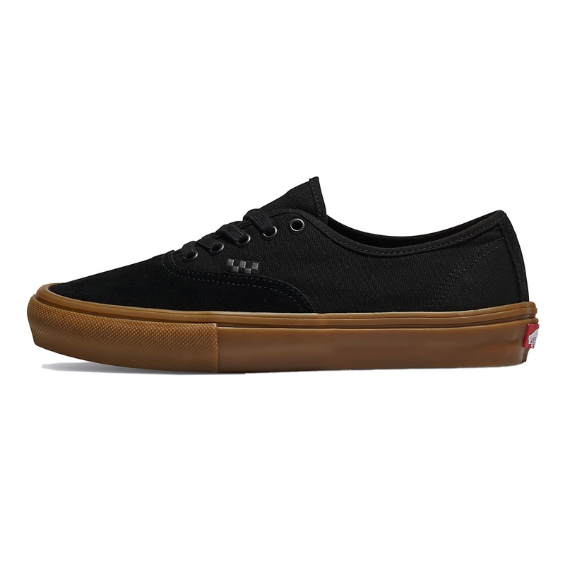 Vans Skate Authentic Shoes-Black/Black/Gum 3.5