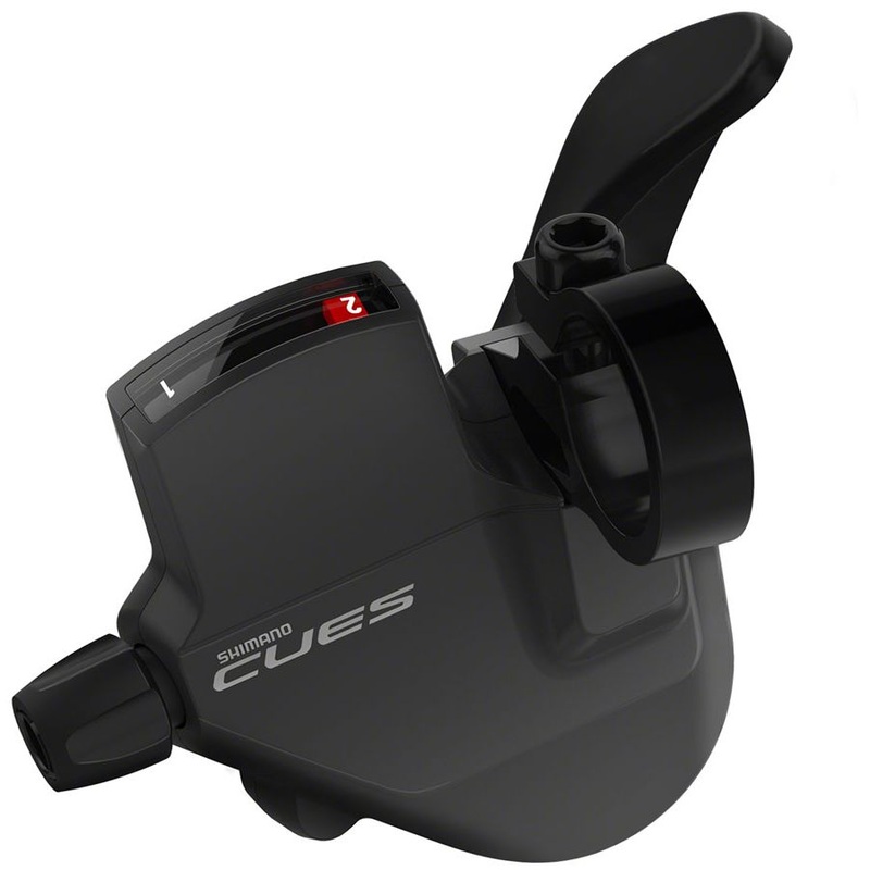 CUES SL-U4000-L Shifter – Left, 2-Speed, Rapidfire Plus Mono, Optical Gear Display, Black