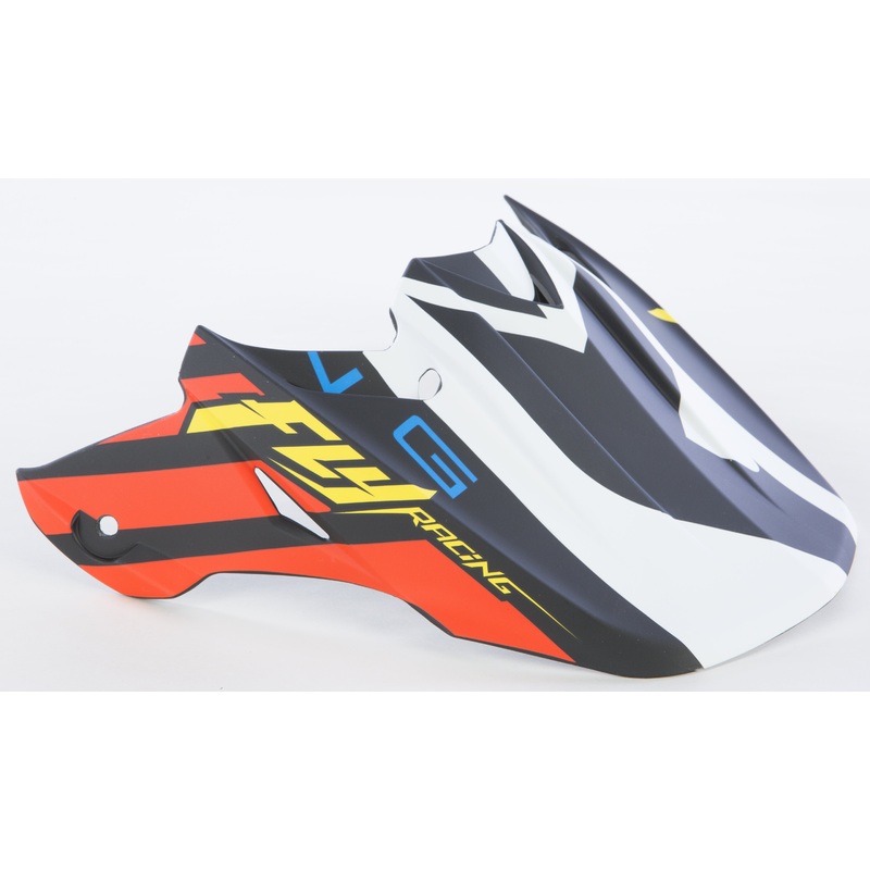 FLY RACING F2 Carbon Helmet Visor Matte Orange/Black/White