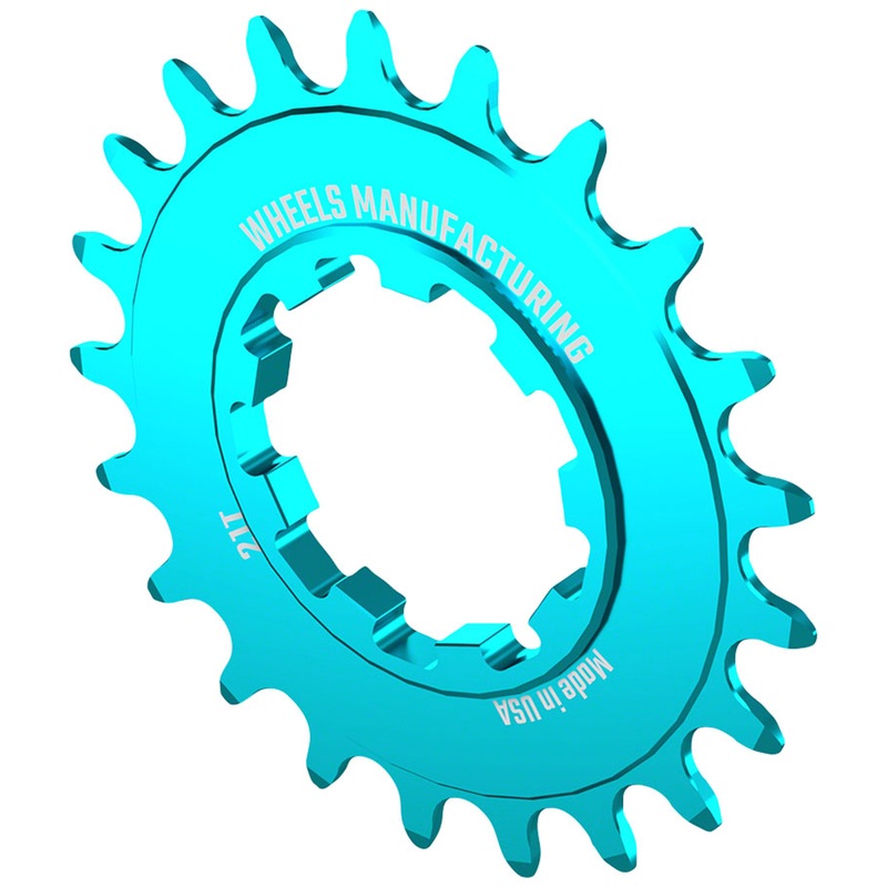 Wheels Manufacturing SOLO-SPEED Cog – 21t, Fits SOLO-SPLINE and SOLO-XD kits, Teal