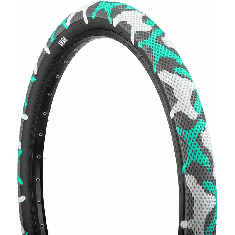 26×2.10 Cult Vans BMX Tire – Teal Camo w/ Black Sidewall