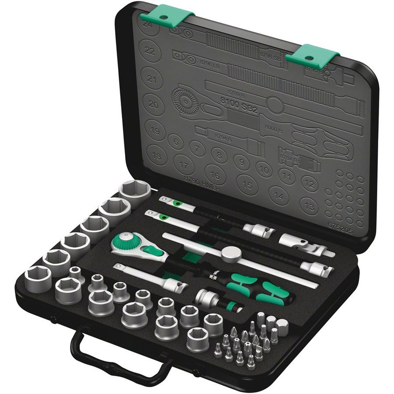 8100 SB 2 Zyklop Speed Ratchet Set, 3/8″ Drive, Metric