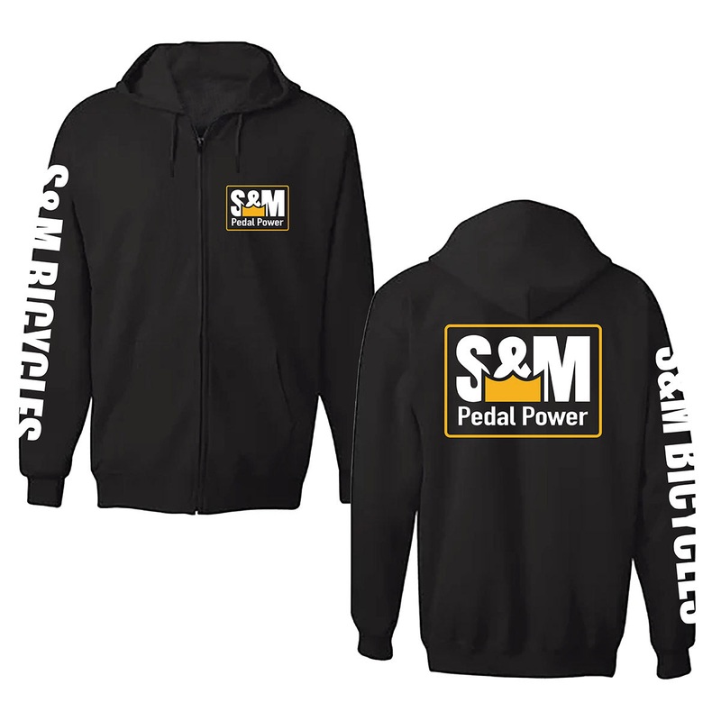 S&M PEDAL POWER ZIP HOODIE – BLACK – XL