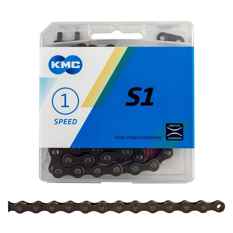 KMC S1 Chain – 1/2 x 1/8 x 112L – BMX / Fixie / Single Speed – Brown
