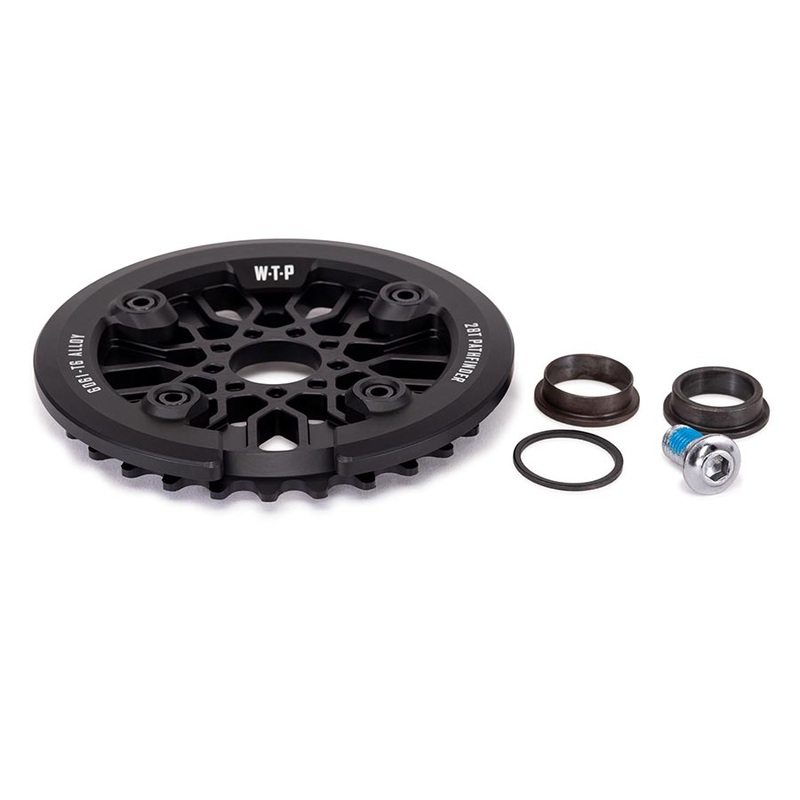 We The People Pathfinder Guard Combo Chainring Teeth: 28 6061-T6 Aluminum Black Set