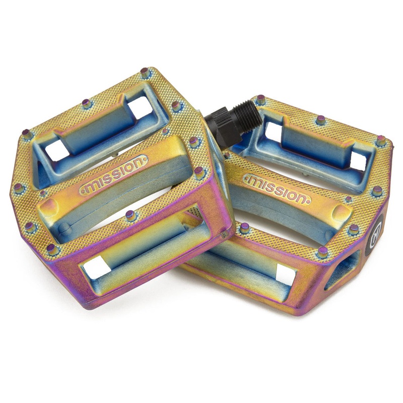 Mission BMX Impulse PC Platform Pedals – 9/16″ – Oil Slick