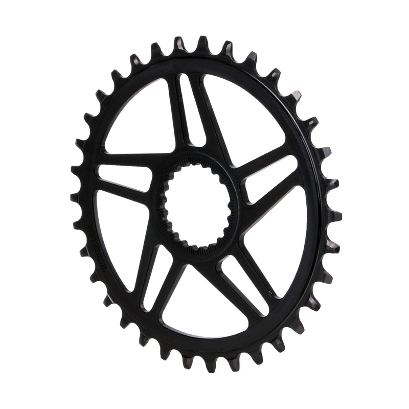 Wolf Tooth Direct Mount Chainring – 34t Shimano DM For Boost Cranks 3mm Offset Drop-Stop ST Requires 12-Speed HG+ Chain BLK