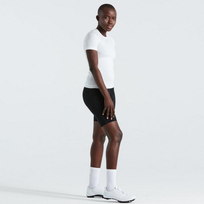 Women’s Seamless Light Short Sleeve Base Layer White S/M