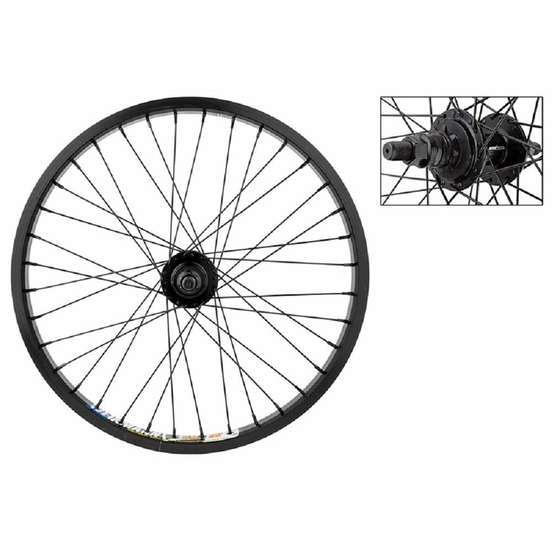20″ BMX Freestyle Rear Bicycle Wheel 20×1.75 w 9t Driver Weinman DM30 Rim Black