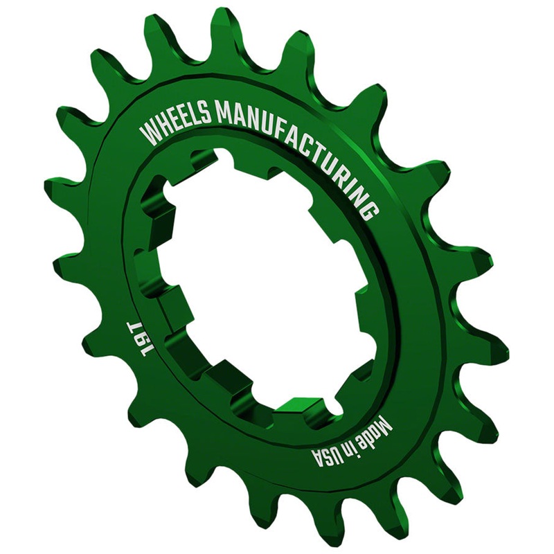 Wheels Manufacturing SOLO-SPEED Cog – 19t, Fits SOLO-SPLINE and SOLO-XD kits, Green