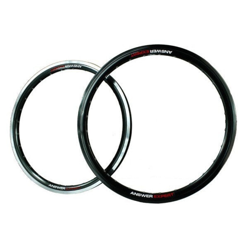 Answer 20 x 1.50in Expert Rim 28H Black 28 Hole Rear