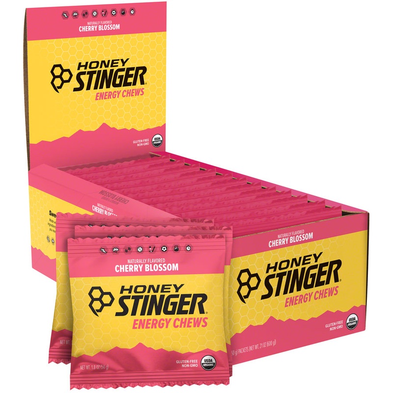 Honey Stinger Organic Energy Chews – Cherry Blossom, Box of 12