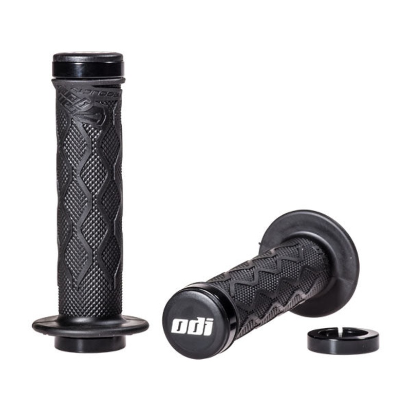 Tangent Flanged Lock-On Grips Black Mini 100mm