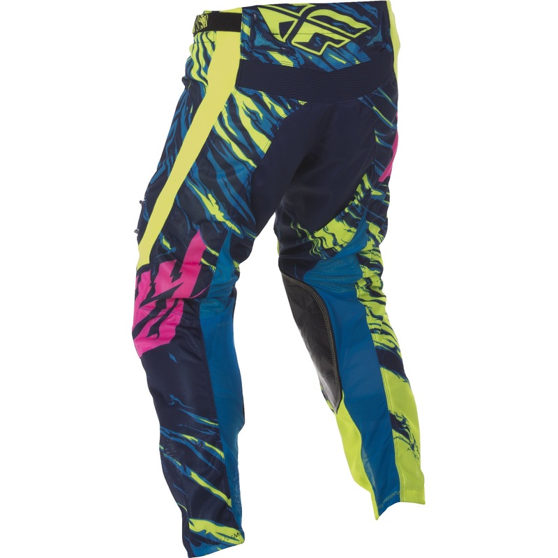 FLY RACING Kinetic Mesh Pants Hi-Vis/Blue/Pink Sz 34