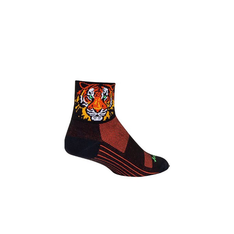 SockGuy Classic Easy Tiger Socks – 3″ Small/Medium