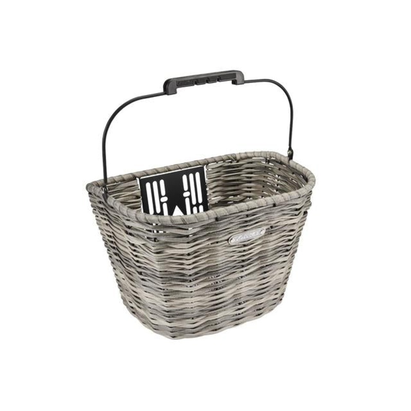All-Weather Woven Front QR Basket Grey 34cm (l) x 26cm (w) x 24cm (h)